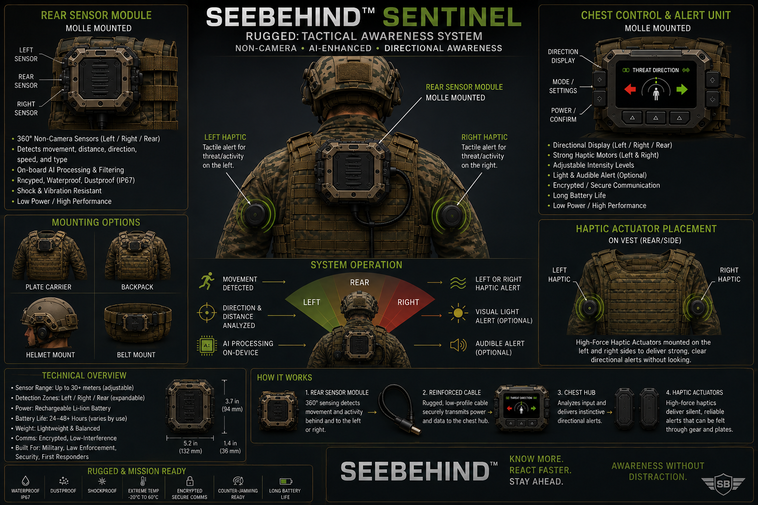 SeeBehind Sentinel original tactical system concept